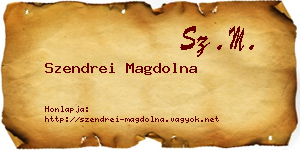Szendrei Magdolna névjegykártya